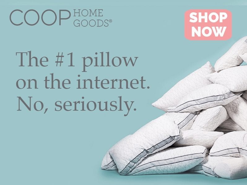 coop home goods, coop home goods pillow, coop pillow, coop home goods adjustable pillow, coop home goods pillow review, coop home goods original pillow, best pillow for side sleepers
